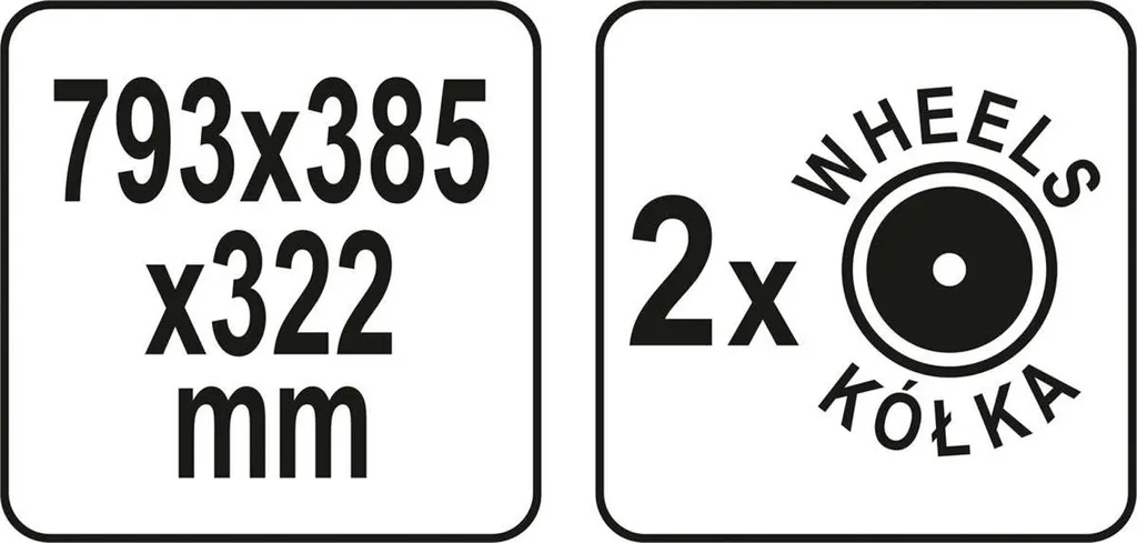 Mallette à outils 793mm mobile avec roues et grande capacité 98L - 6