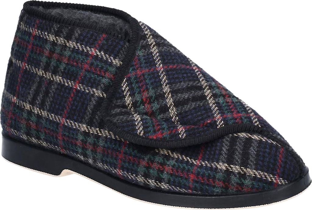 GBS Williams Großbritannien Herren Hausschuhe / Slippers / Hausstiefel mit Klettverschluss FS1165 (46 EUR) (Würfel)