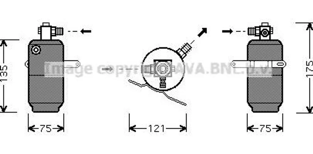 Bouteille déshydratante climatisation pour SLK R170 - Modèle MSD293