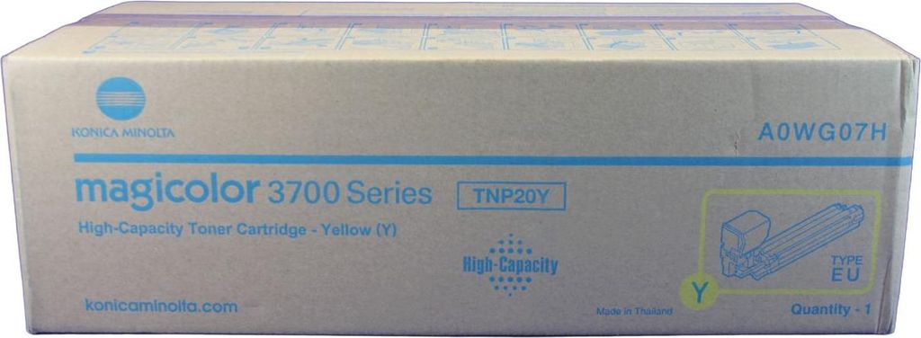 Konica Minolta TNP-20Y Tonerkartusche A0WG07H Gelb für Magicolor 3730DN