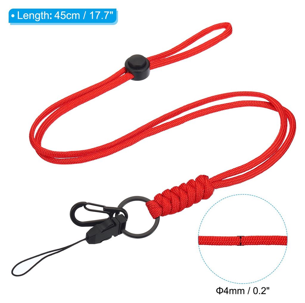 Hals Schlš¹sselband mit Haken Badge Schlš¹sselb?nder Einstellbare Lang Riemen Ausweis Halterung Schlš¹sselketten fš¹r Badge Halterungen Rot