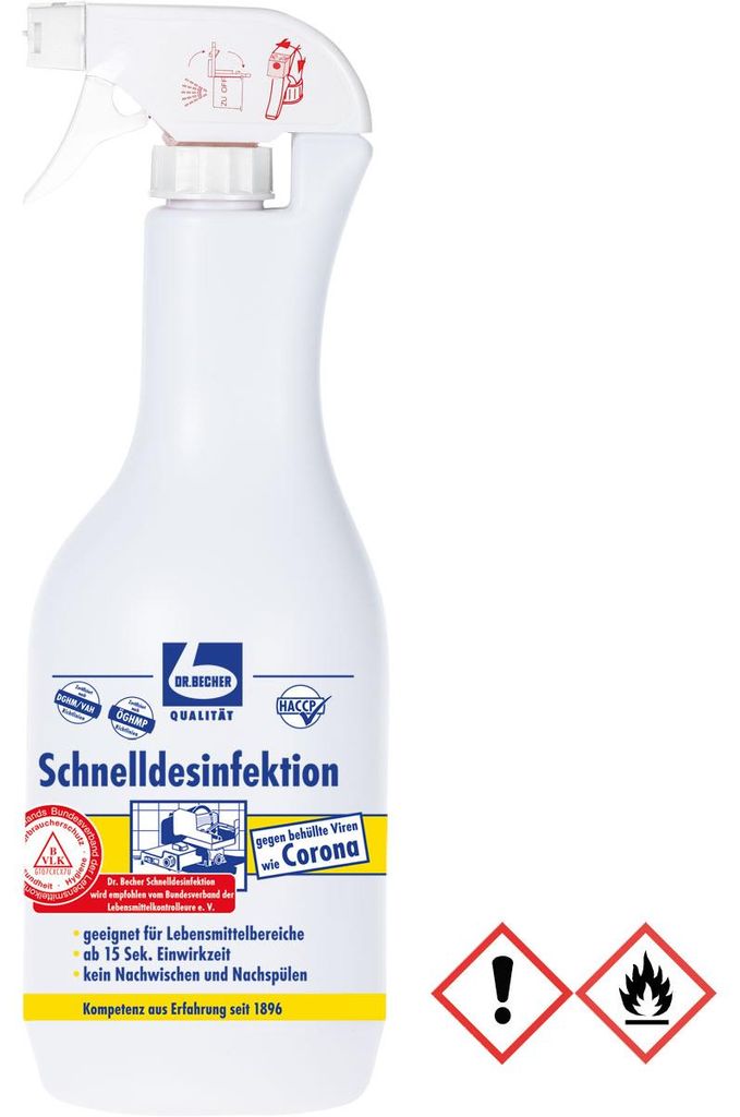 Dr Becher płyn do szybkiej dezynfekcji powierzchni 1000ml Zdjęcie produktu 