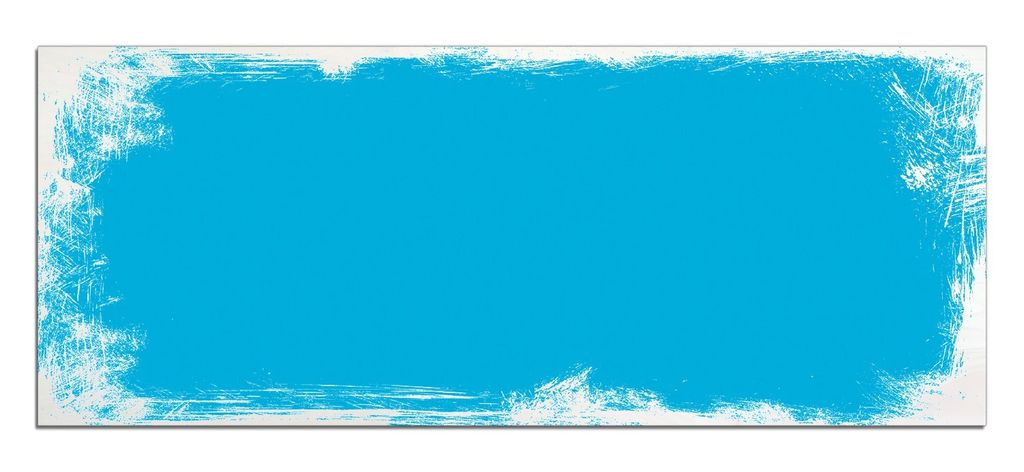 Wallario Kunstdrucke Wandbilder Holz in : Brillante Farben, Größe 50 x 125 cm Motiv Hellblau