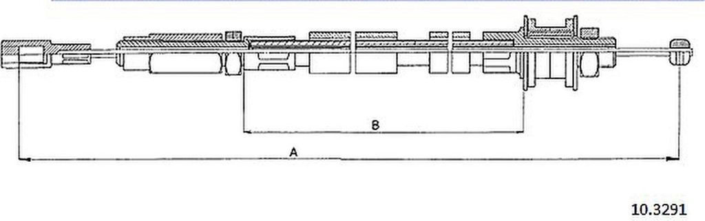 METZGER 10.3291 Kupplungsseil Seilzug für VW LT 28-35 I Kastenwagen (281-363) 1816/1588mm