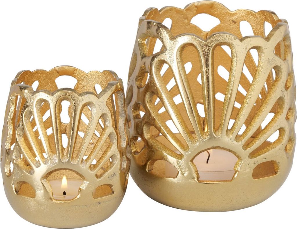 Boltze Gruppe Tyria Windlicht gold 2tlg