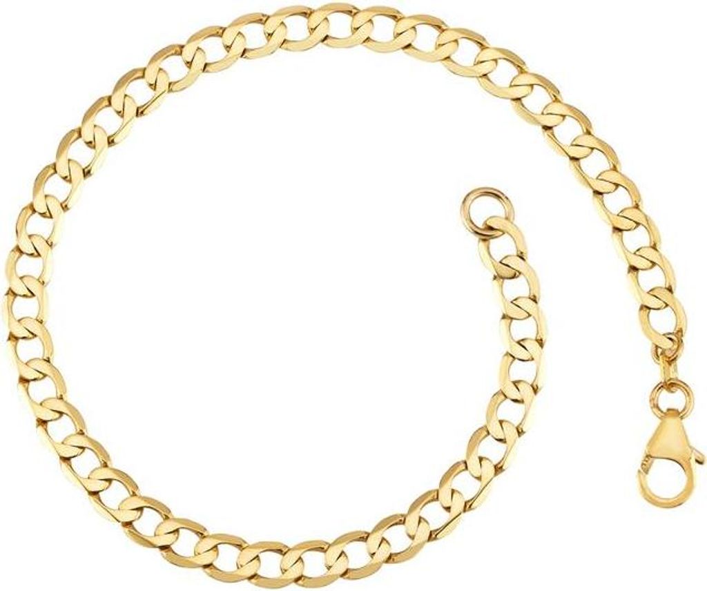 SILBERKETTEN STORE Panzerkette Armband 4,9mm - echt 333 Gold - 23cm