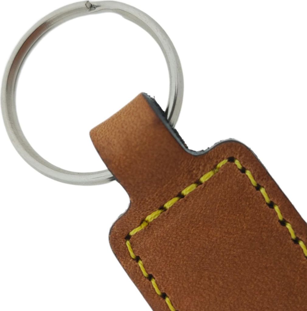CombiCraft Leder Schlüsselanhänger Rechteckig 23x95mm - 5 Stück