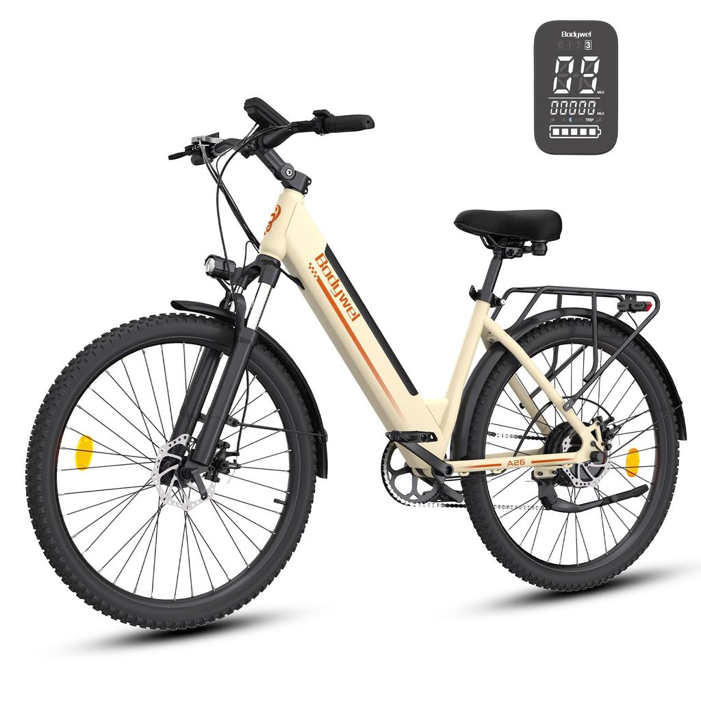 E Bike, City E-Bike & E-Hollandrad mit 36V 13Ah Akku bis zu 80-100km, SHIMANO 7-Gang, 250W Motor&25km/h, Stadt- und Freizeit-E-Bike