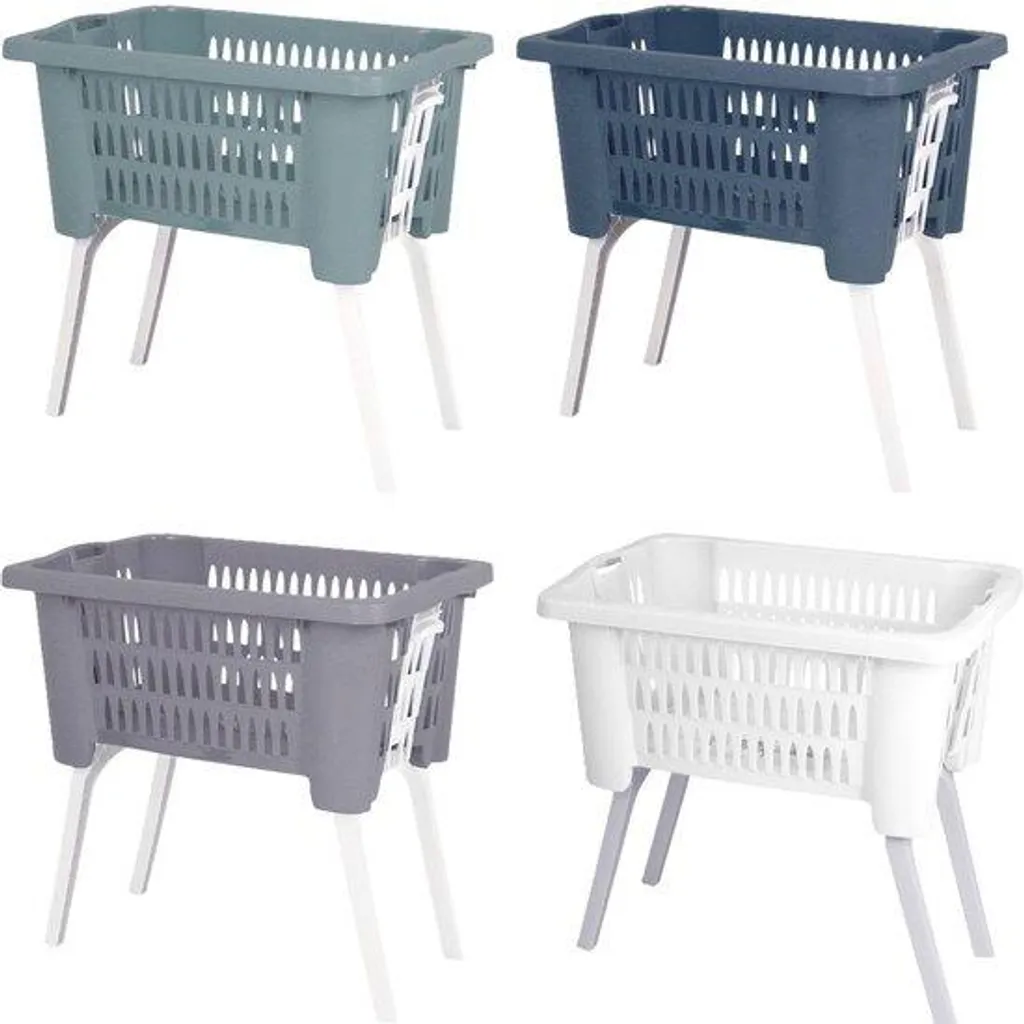 Corbeille à linge pliable verte 38 litres en plastique haute qualité
