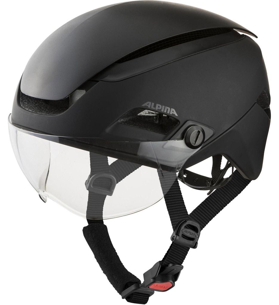 ALPINA ALTONA - Größe 52-57 cm - Extrem Leichter, Beleuchteter & Belüfteter Fahrradhelm Mit Hochwertigem Visier Für Erwachsene