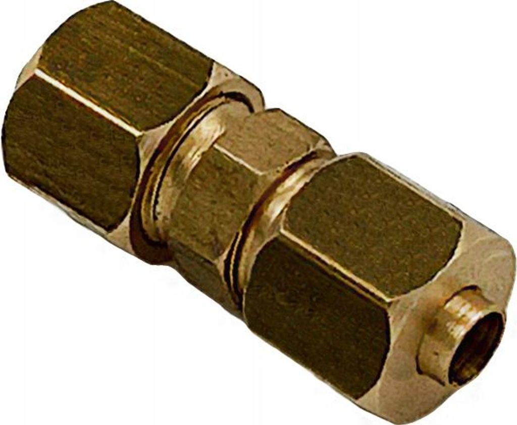 Messing-Rohrverbinder 6,35 mm, Verbinder ohne Crimpen - ŁPS-45