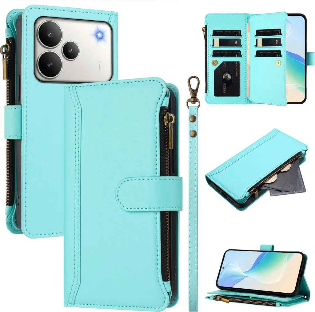 GOKEN Cover per Realme 8 PRO/Realme 8 4G, Custodia Flip TPU/PU Portafoglio Pelle con Stand/Carte Slot, Chiusura Magnetica Goffrata con Motivo Telefono Case Custodie, Rosso