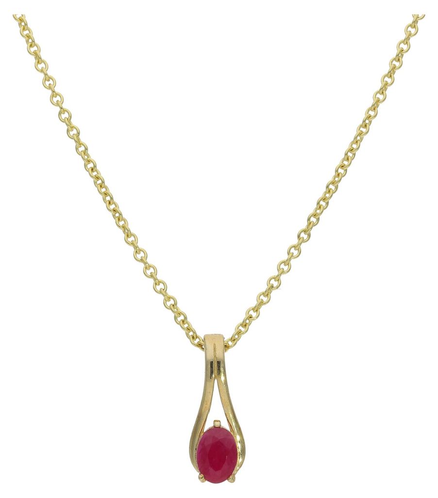 JuwelmaLux Anhänger 333/000 (8 Karat) Gold mit Rubin JL39-02-0208
