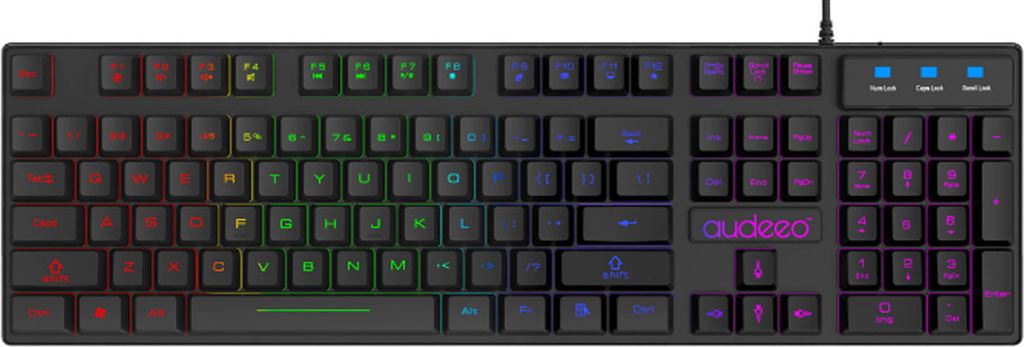 RGB LED Gaming QWERTZ Tastatur Schwarz USB Keyboard Beleuchtet Deutsches Layout