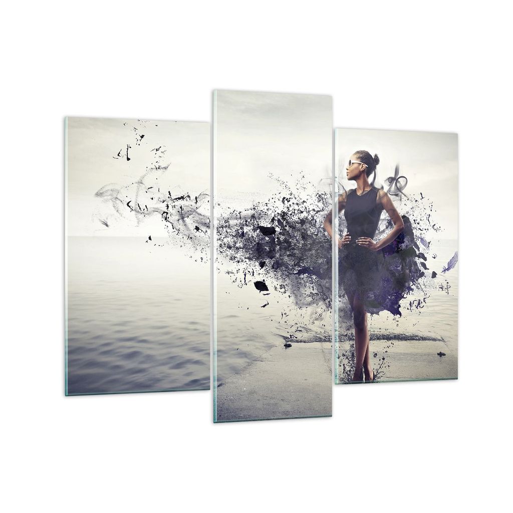 Bilder auf glas - Afrika modell schönheit komposition - 130x100cm - Glasbilder - Wandbilder - Kunstdruck - Wanddekoration aus Glas - Glas Bilder -...