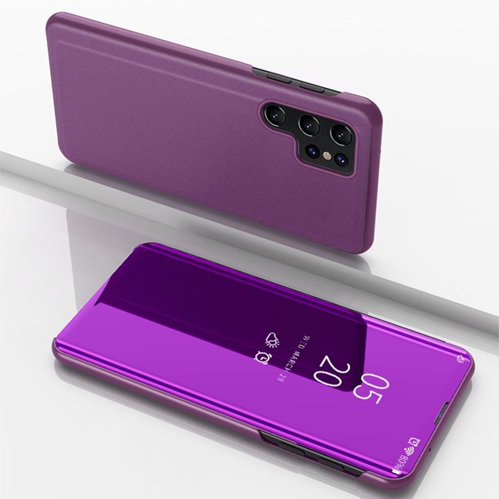 Handy Hülle Flipcase für Samsung Galaxy S26 Ultra Spiegel Smart Cover Magenta