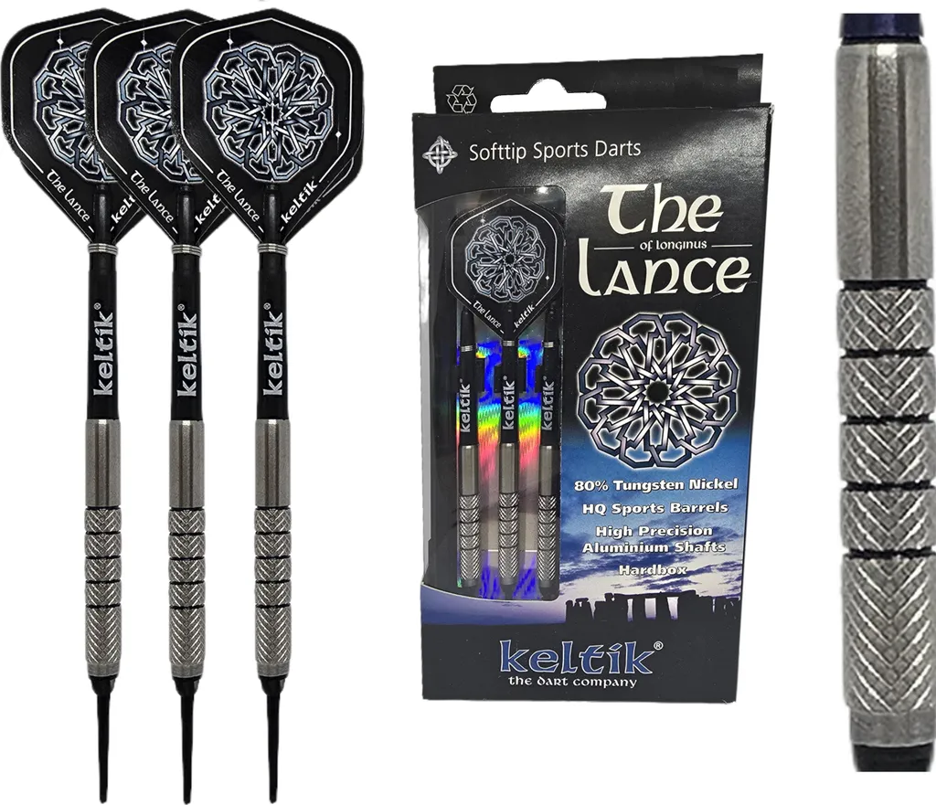 Fléchettes Keltik The Lance 18g en Tungstène 80% pour cibles plastique
