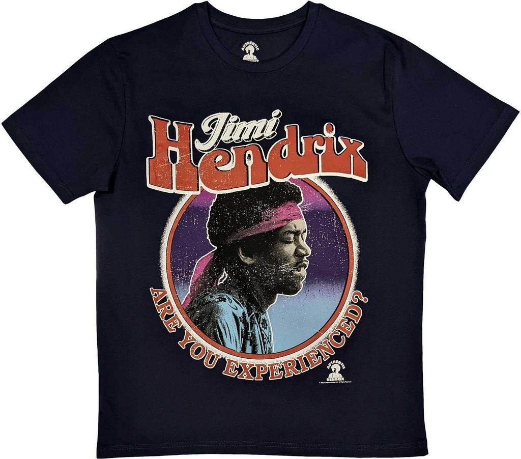 Jimi Hendrix - "Are You Experienced?" T-Shirt für Herren/Damen Uni RO5420 (M) (Marineblau)
