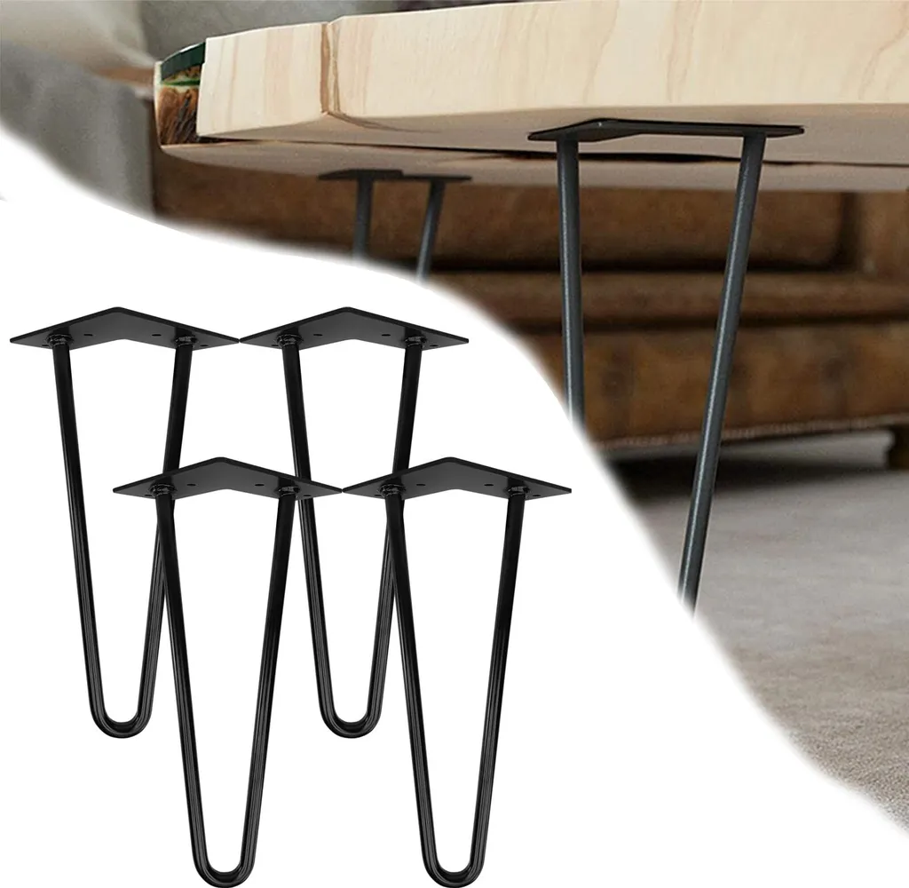 Supports de Table 72cm pour Création de Bureau et Console Salon DIY Métal