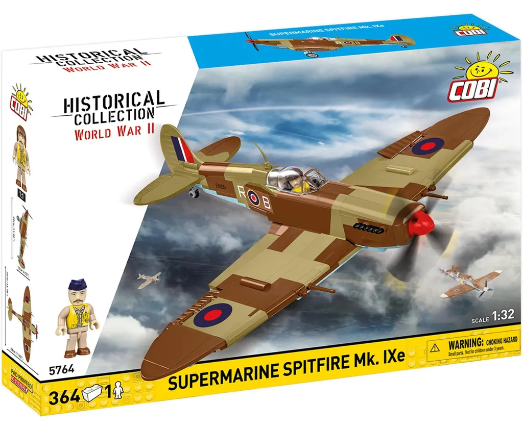 Maquette Spitfire MK.IXE Cobi 5764 Montage facile sans colle ni peinture