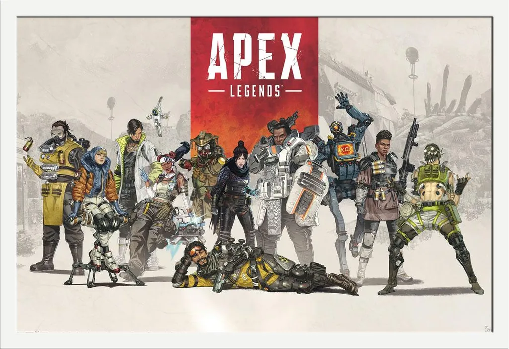 Décoration Murale Apex Legends Poster Group Shot pour Setup Gaming et Salon