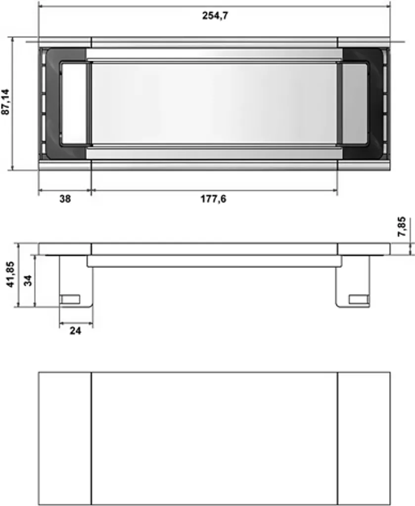 Couvercle Bachmann 915.500 Aluminium Noir pour Bloc Prises Power Frame