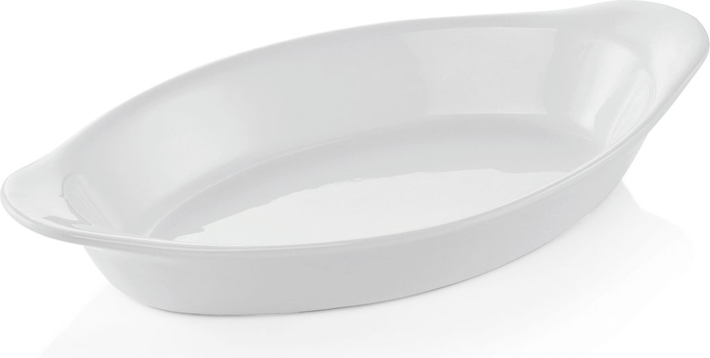 Naczynie do zapiekania, kształt łódki, porcelana, 21x10 - Zdjęcie produktu 
