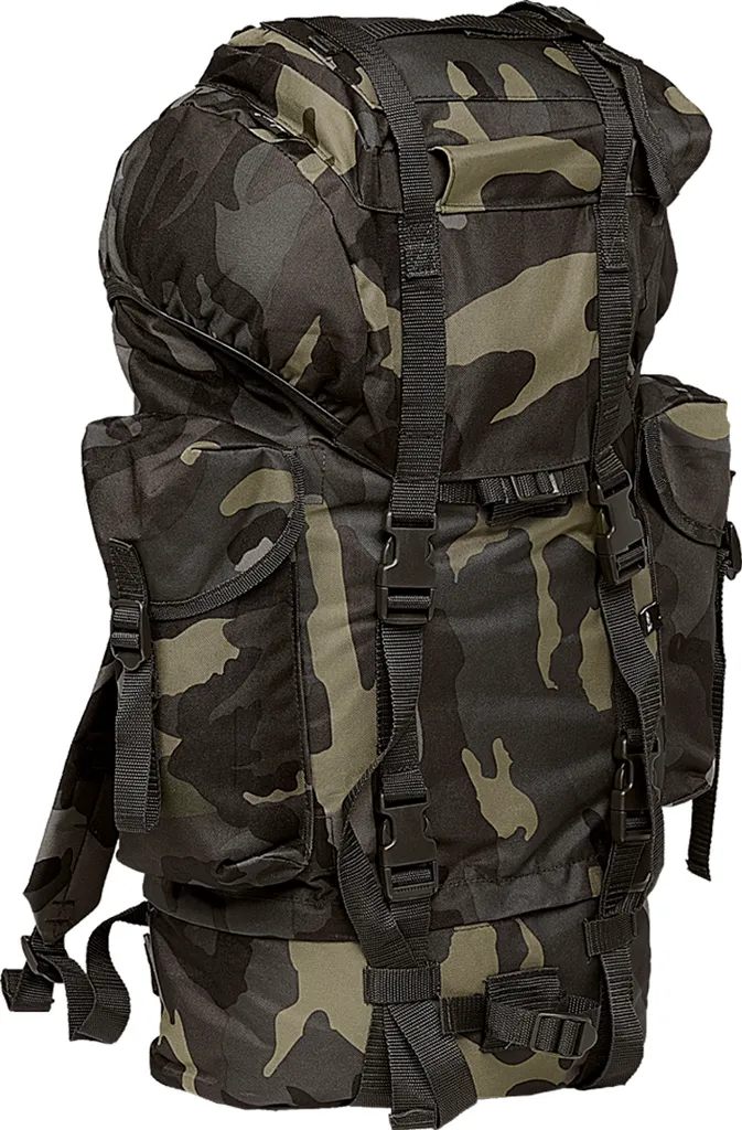 Sac à Dos Tactique Militaire en Nylon Darkcamo Idéal pour Randonnée et Airsoft