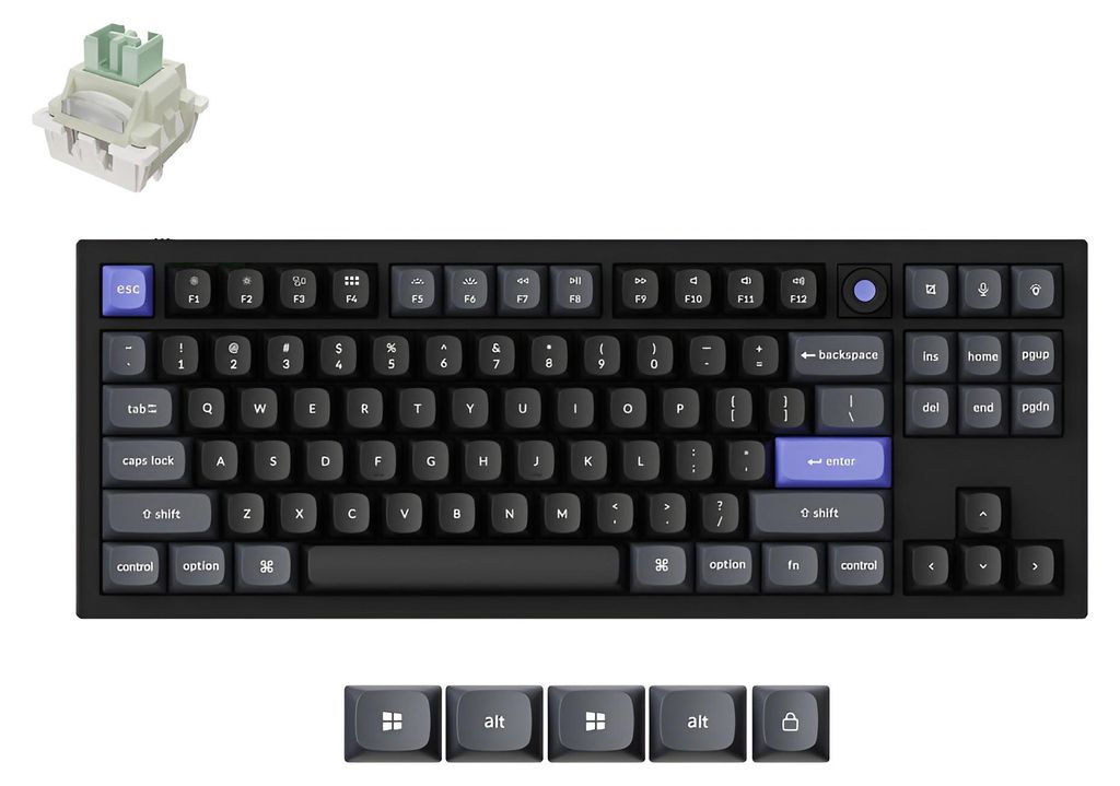 Keychron Q3 HE 8K Magnetschalter Tastatur, verstellbarer Betätigungspunkt Launcher Web App Vollmetallkörper mit PBT-Tastenkappen für Mac Windows...