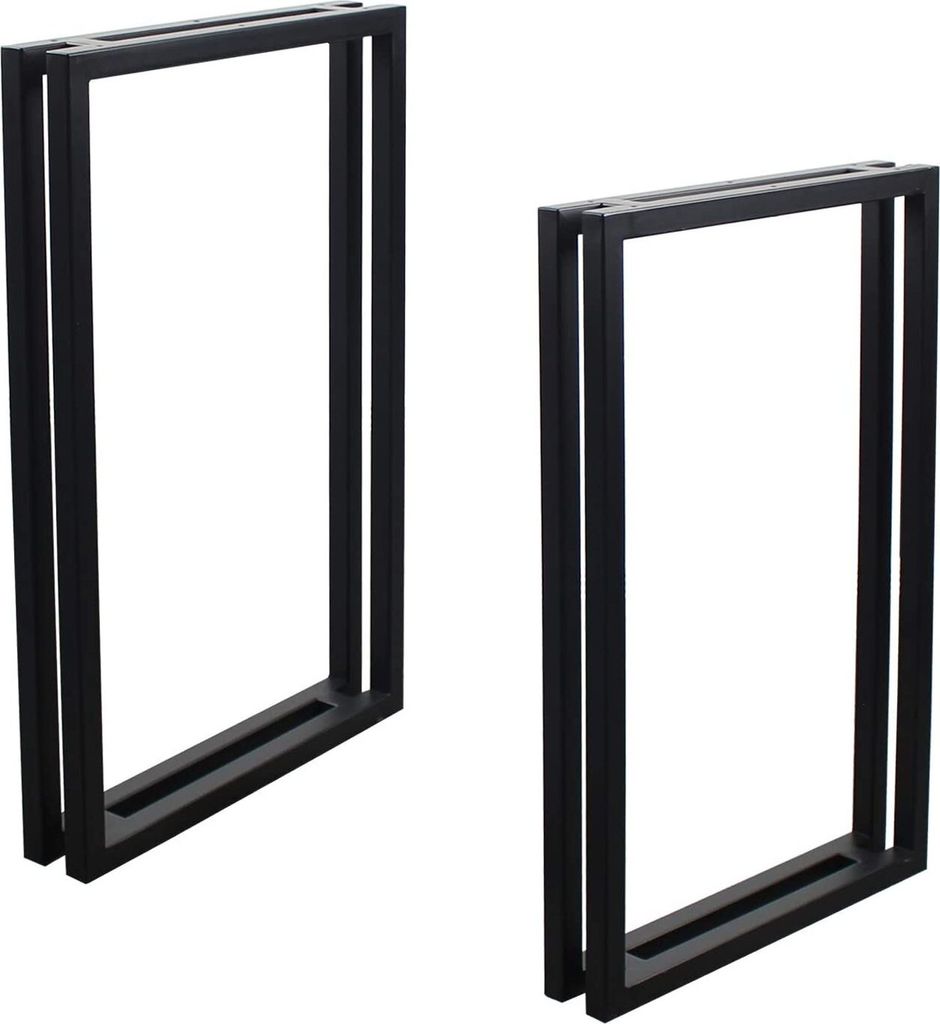 2er Set Tischgestelle aus Metall, OS ma60, schwarz, 55x72 cm, 91379