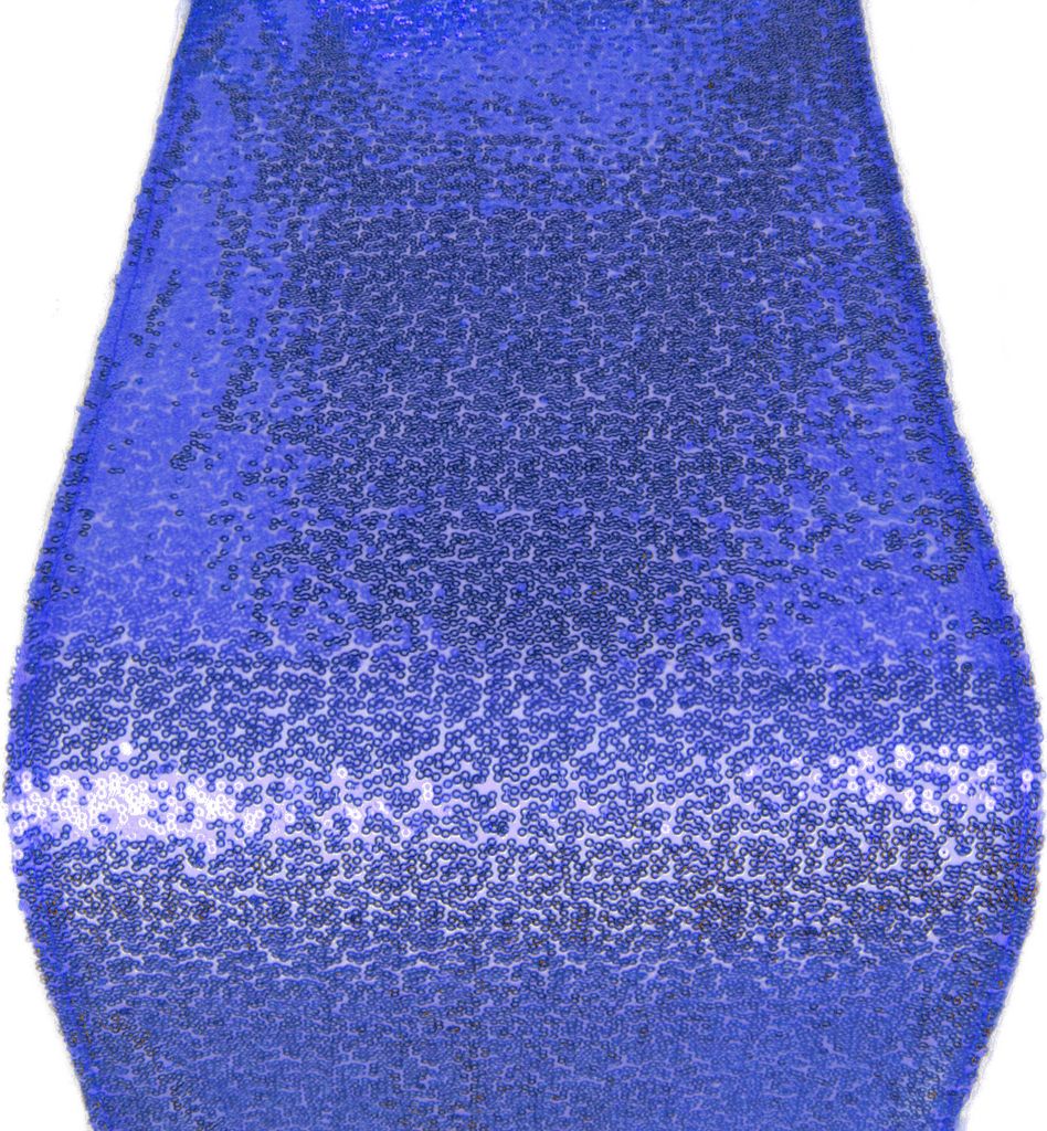 Pailletten Tischläufer 275 x 30 cm, Royalblau Produktbild 