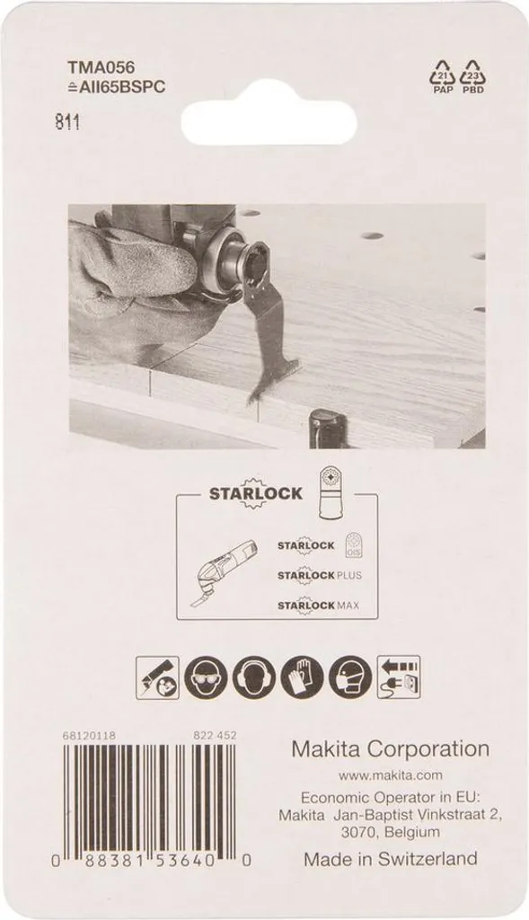Lama Makita B-64901 TMA056 HCS 65x40mm - Accessorio Professionale Starlock - 3