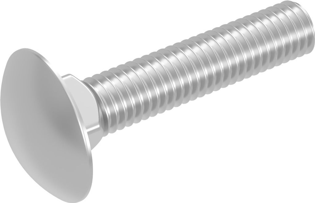 SECCARO Schlossschraube M5 x 25 mm, Edelstahl V2A VA A2, DIN 603 / ISO 8677, Flachrundkopf mit Vierkantansatz, Vollgewinde, 20 Stück