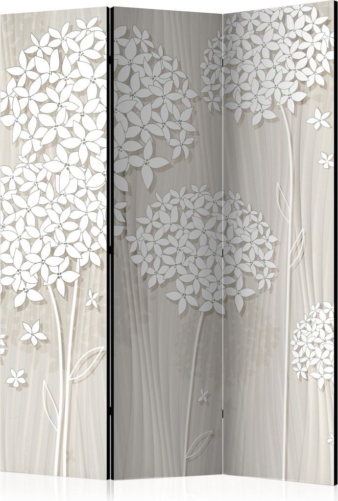 3-teiliger Doppelseitiger Vlies Paravent - Paper Dandelions 135x172 cm Blumen b-B-0278-z-b