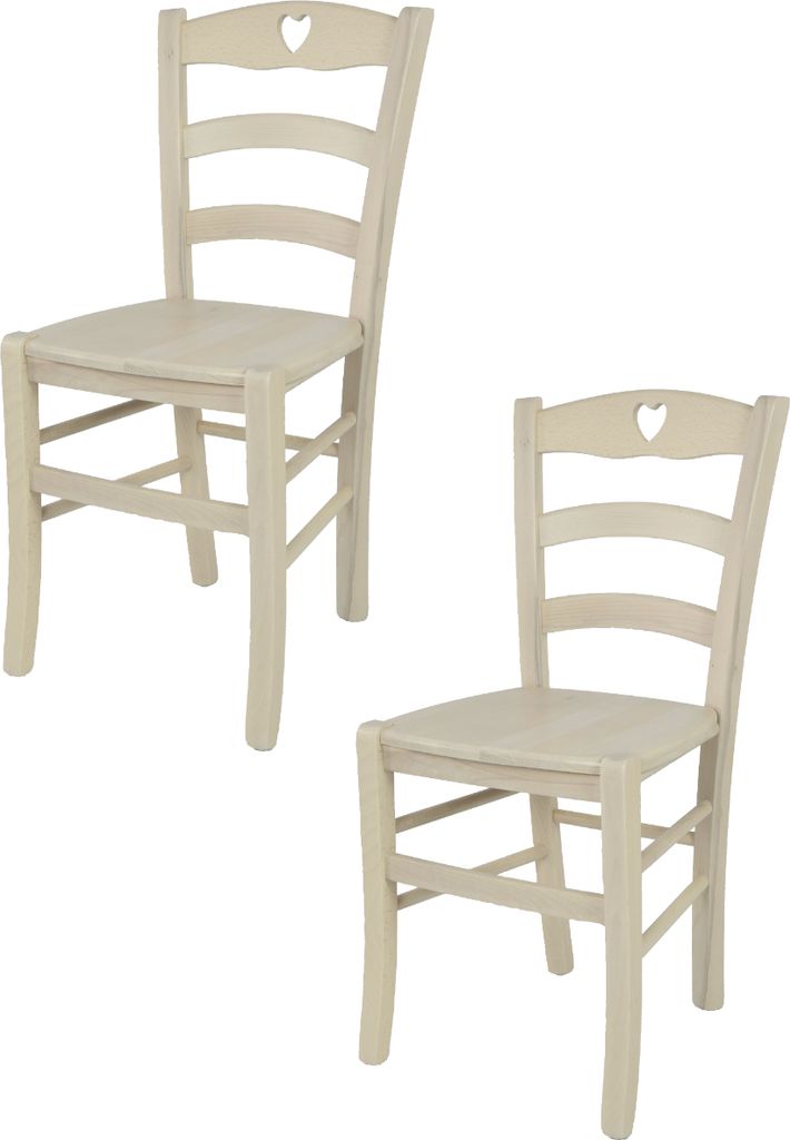 t m c s Tommychairs - Set di 2 sedie CUORE per cucina e Immagine del prodotto 