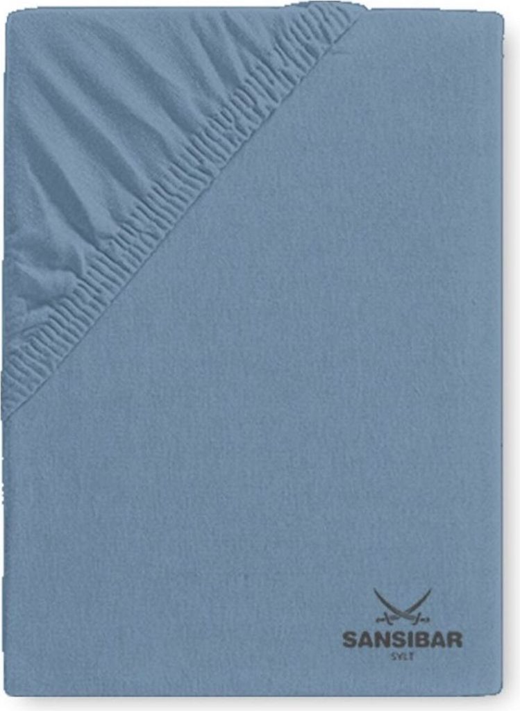 Spannbettlaken SANSIBAR Jersey BL 140x200 cm blau Produktbild 