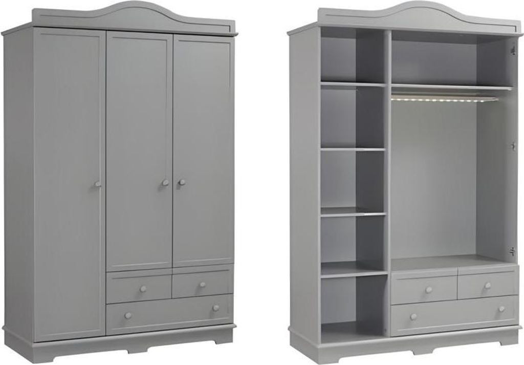 Weißer moderner Holzschrank mit Stauraum für Schlafzimmer und Flur