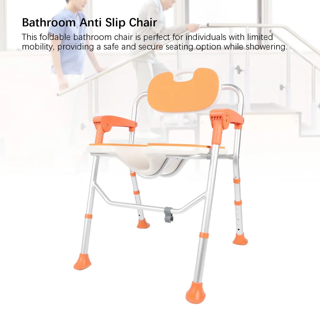 Siège de douche pliable anti-chute en alu pour douche sécurisée - 17