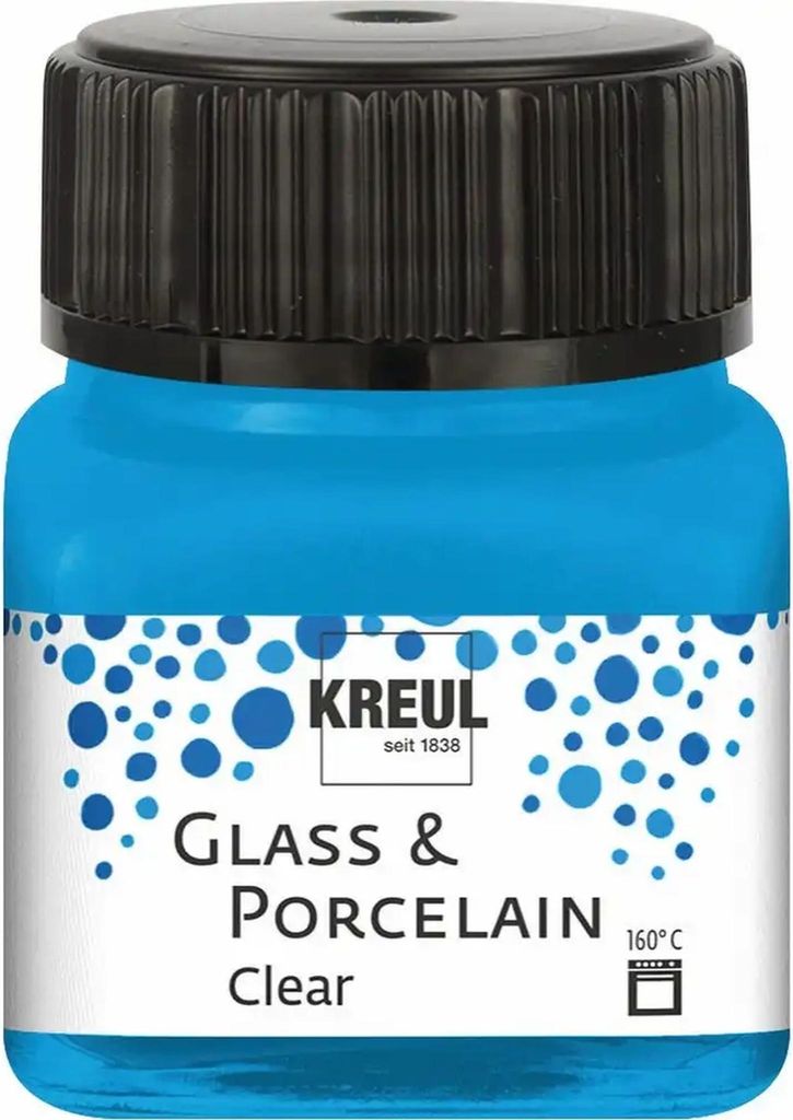 KREUL Glas- und Porzellanfarbe Clear wasserblau 20 ml