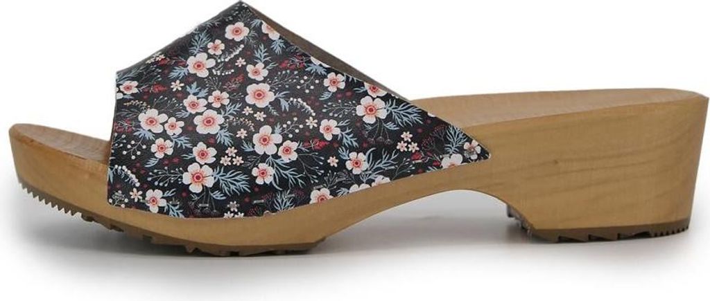 Leder Sandalen Clogs Bianca Schwarz - Schuhgröße: EUR 39