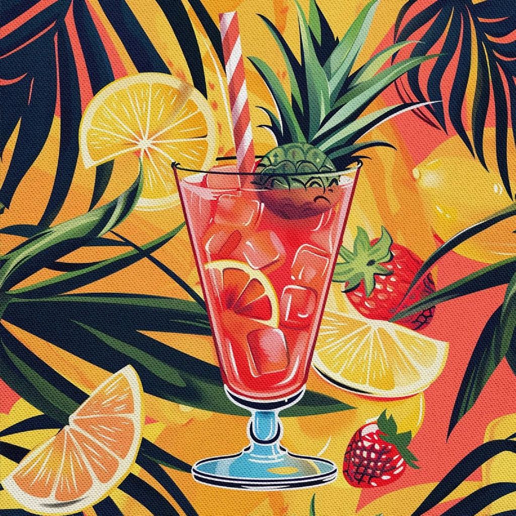 OUTDOOR DEKOSTOFFE OXFORD - Motiv Cocktail | DX8532