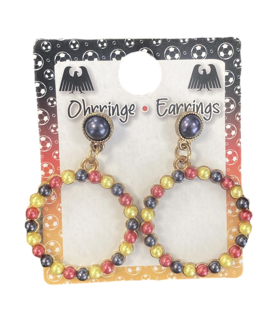 Ohrringe der Europameisterschaft/Weltmeisterschaft Fußballdeutschland Fußball herum - vielfältig