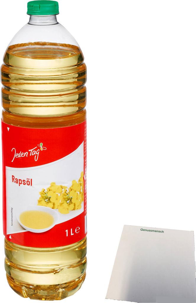 Jeden Tag Pflanzenöl aus Raps (1l Flasche) + usy Block Produktbild 