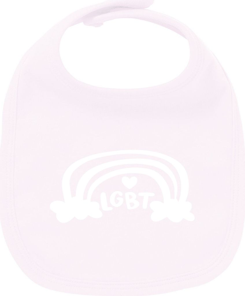 Huuraa Unisex Babylatz LGBT Regenbogen Herz Geschenk Babypink Baumwolle LGBT Regenbogen Mitbringsel
