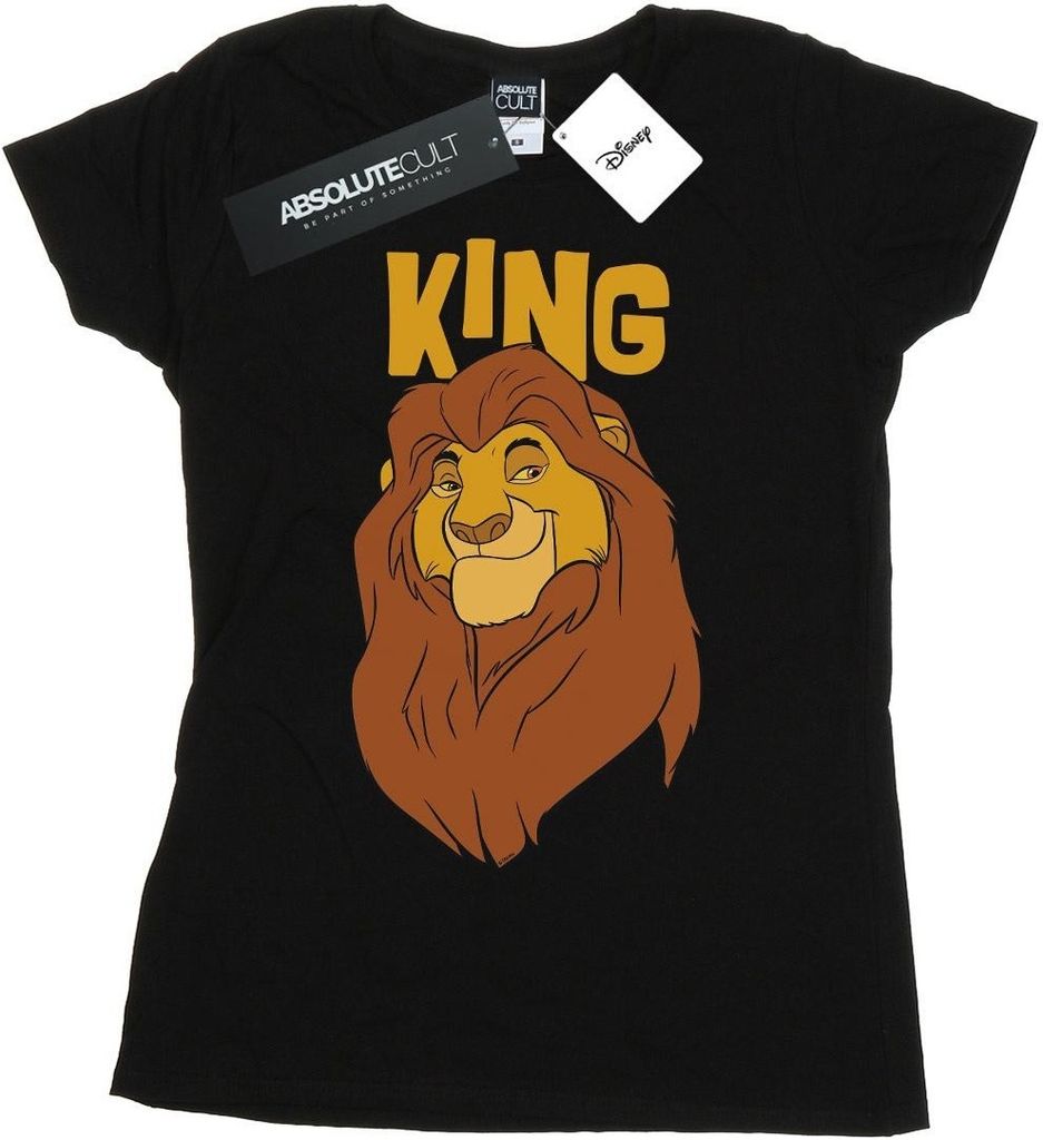 Disney - "The Lion King Mufasa King" T-Shirt für Damen BI25206 (XL) (Schwarz)