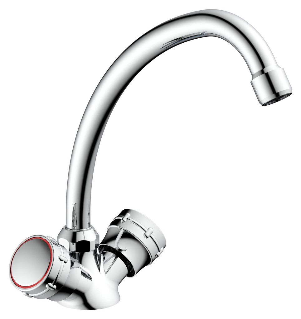 eisl Küchenarmatur GRADO, 360° schwenkbarer Wasserhahn Küche, Mischbatterie Küche, Spültischarmatur in Chrom