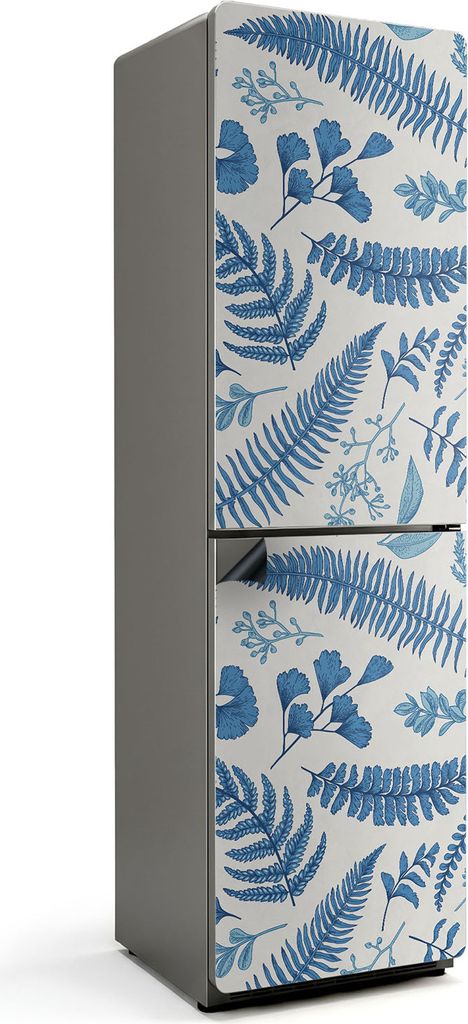 Minimalistische Blattmotive – Magnetische Kühlschrank Abdeckung – Dekorfolie magnetisch Küche – Kühlschrank Magnet Deko – selbstklebende...