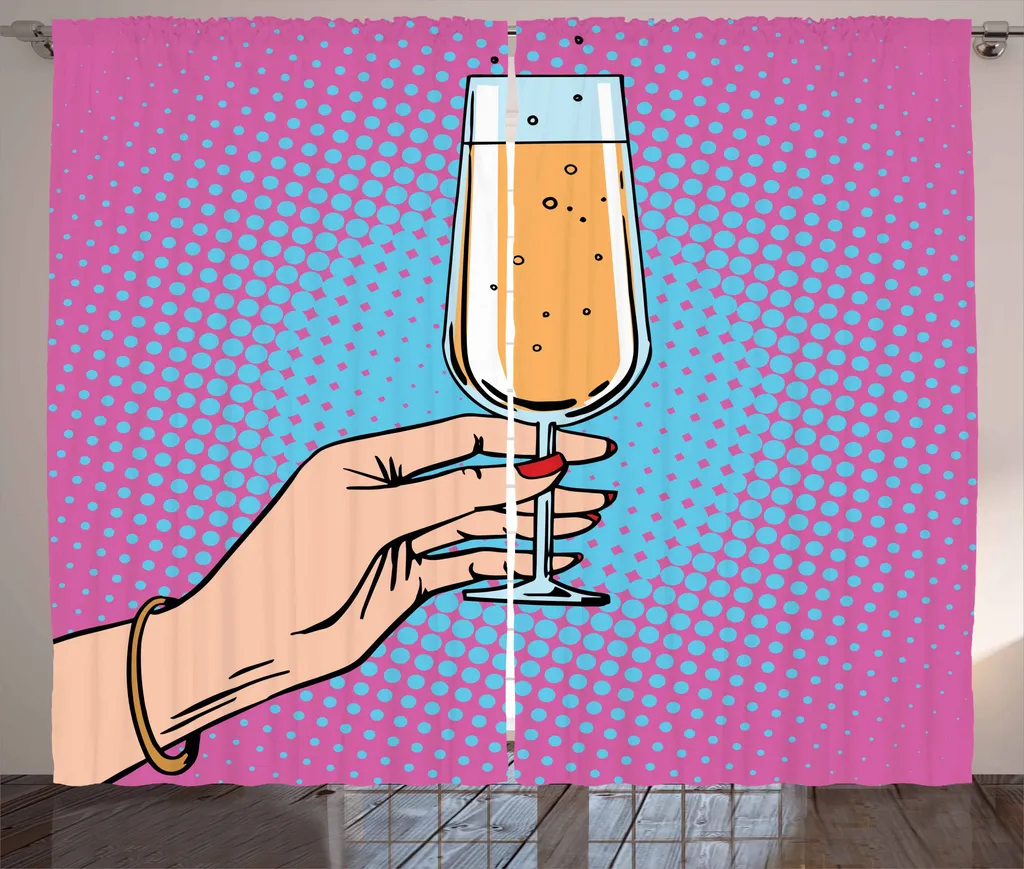 Tenda Moderna Pop Art Champagne ABAKUHAUS - Perfetta per il tuo Feed