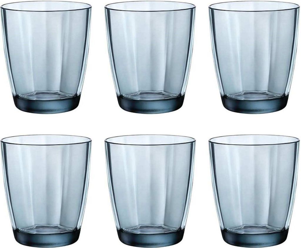 Bormioli Rocco Tumbler Trinkglaser - 6x - blau - 300 ml - Wasser