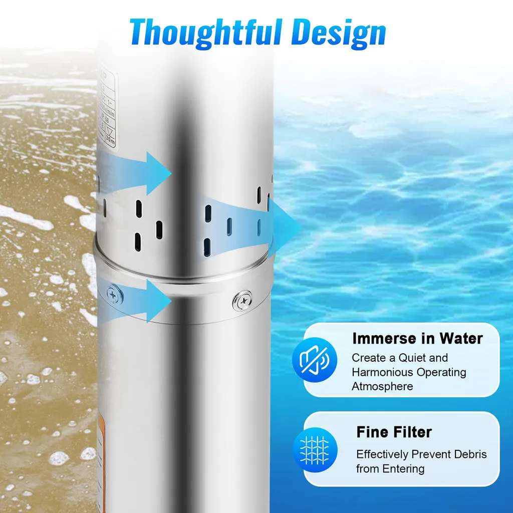 Pompe submersible 500W inox argent : finissez-en avec l'eau dans la cave
